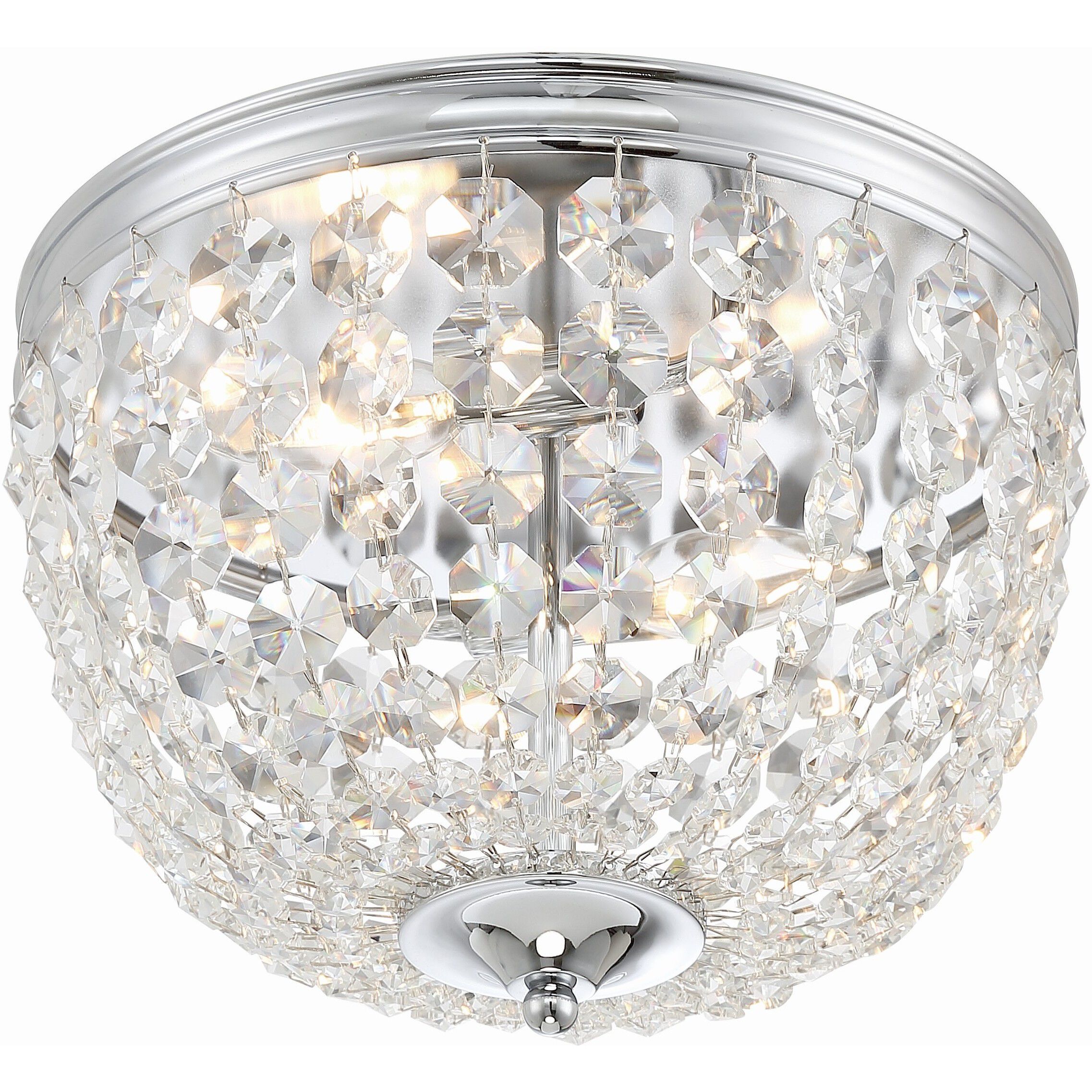 Nola 2 Light 11.5 inch Polished Chrome Flush Ceiling Light