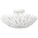 Broche 4 Light 16 inch Matte White Semi Flush Ceiling Light