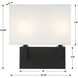 Durham Bath Wall Light in Black Forged