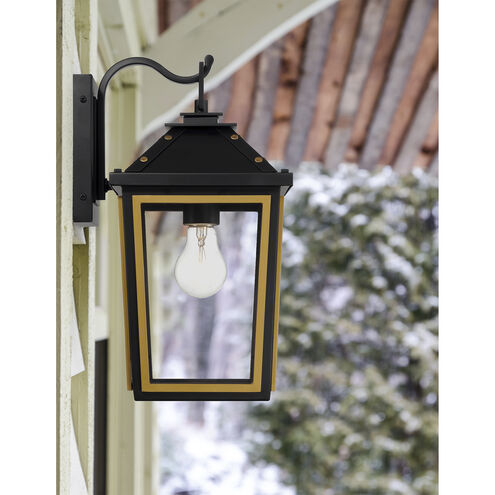 Hawkins Wall Sconce Wall Light in Matte Black and Textured Gold