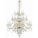 Traditional Crystal 25 Light 45 inch Polished Brass Chandelier Ceiling Light