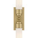 Wilcox Bath Wall Light in Aged Brass