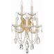Maria Theresa Sconce Wall Light in Clear Spectra, Gold