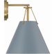Xavier 1 Light 10 inch Vibrant Gold and Blue Sconce Wall Light