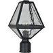 Glacier 1 Light 14 inch Black Charcoal Outdoor Post in Water