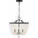 Rylee 4 Light 16.5 inch Matte Black Mini Chandelier Ceiling Light