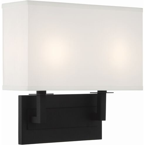 Durham 2 Light 12.75 inch Black Forged ADA Sconce Wall Light