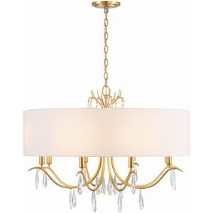 Rollins 8 Light 32 inch Antique Gold Chandelier Ceiling Light
