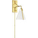 Fulton 18 inch 60.00 watt Antique Gold Task Sconce Wall Light