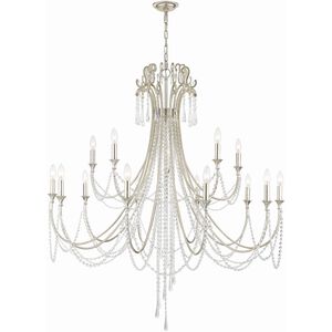 Arcadia 15 Light 46.25 inch Antique Silver Chandelier Ceiling Light