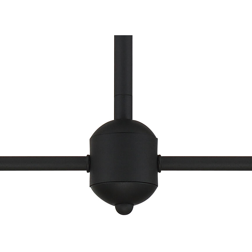 Keenan 4 Light 48 inch Black Forged Linear Chandelier Ceiling Light