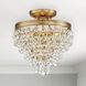 Calypso 3 Light 13 inch Vibrant Gold Mini Chandelier Ceiling Light