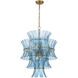 Abigail 13 Light 22.25 inch Aged Brass Chandelier Ceiling Light in Blue