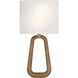 Jori Bath Wall Light in Aged Brass and Wood