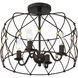 Zucca 4 Light 16.5 inch English Bronze and Antique Gold Semi Flush Ceiling Light