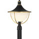 Atlas 1 Light 20.75 inch Matte Black and Textured Gold Outdoor Post