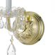 Traditional Crystal Sconce Wall Light in Clear Swarovski Strass, Polished Brass