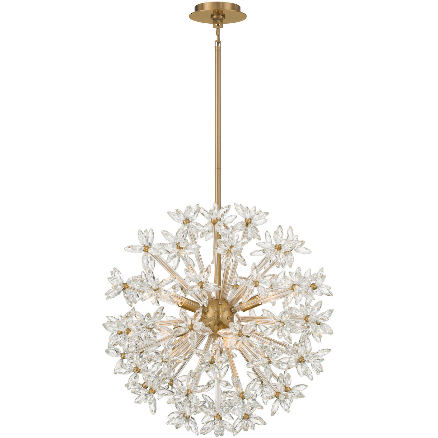 Adley 6 Light 23.75 inch Aged Brass Chandelier Ceiling Light