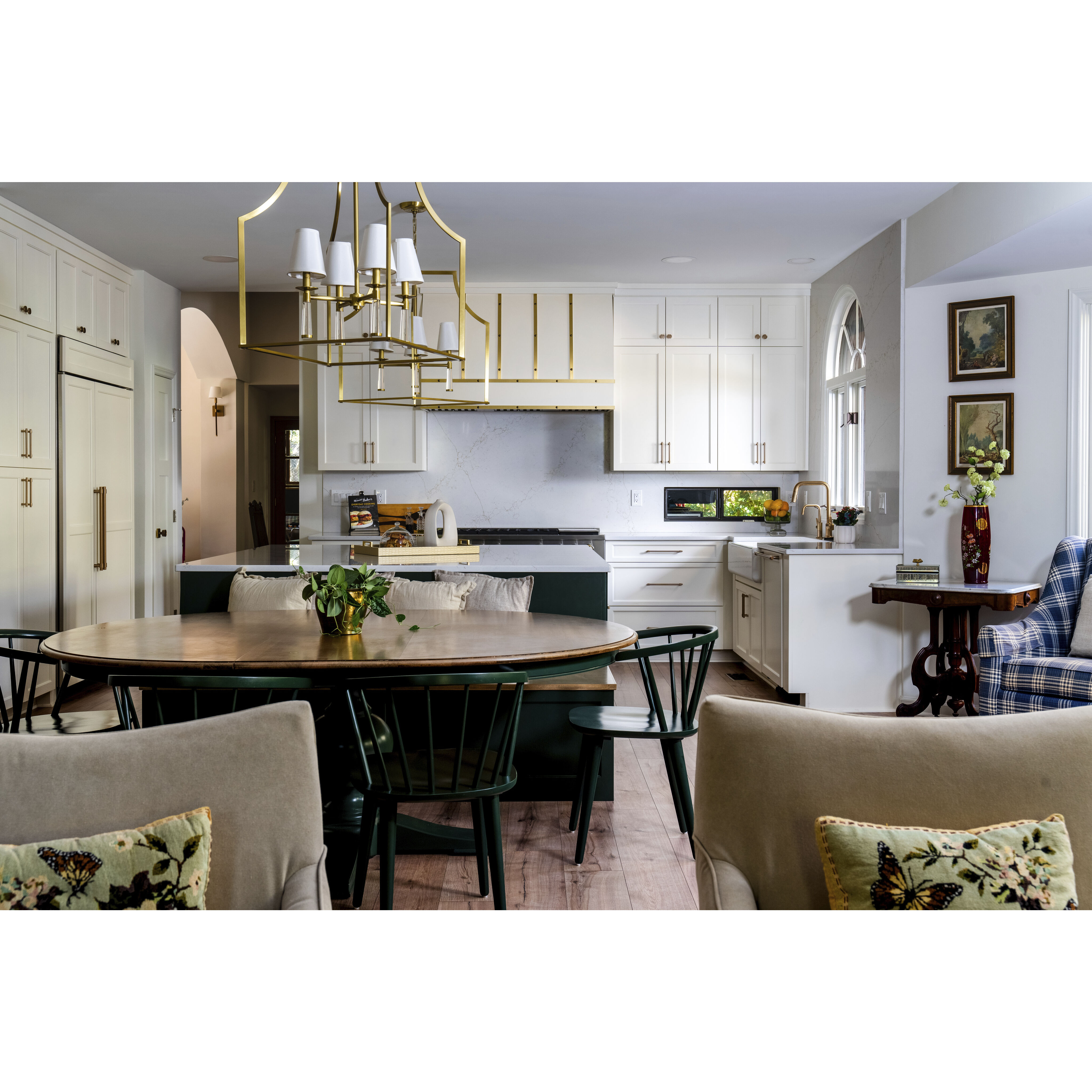 Baxter 4 Light 22 inch Aged Brass Chandelier Ceiling Light