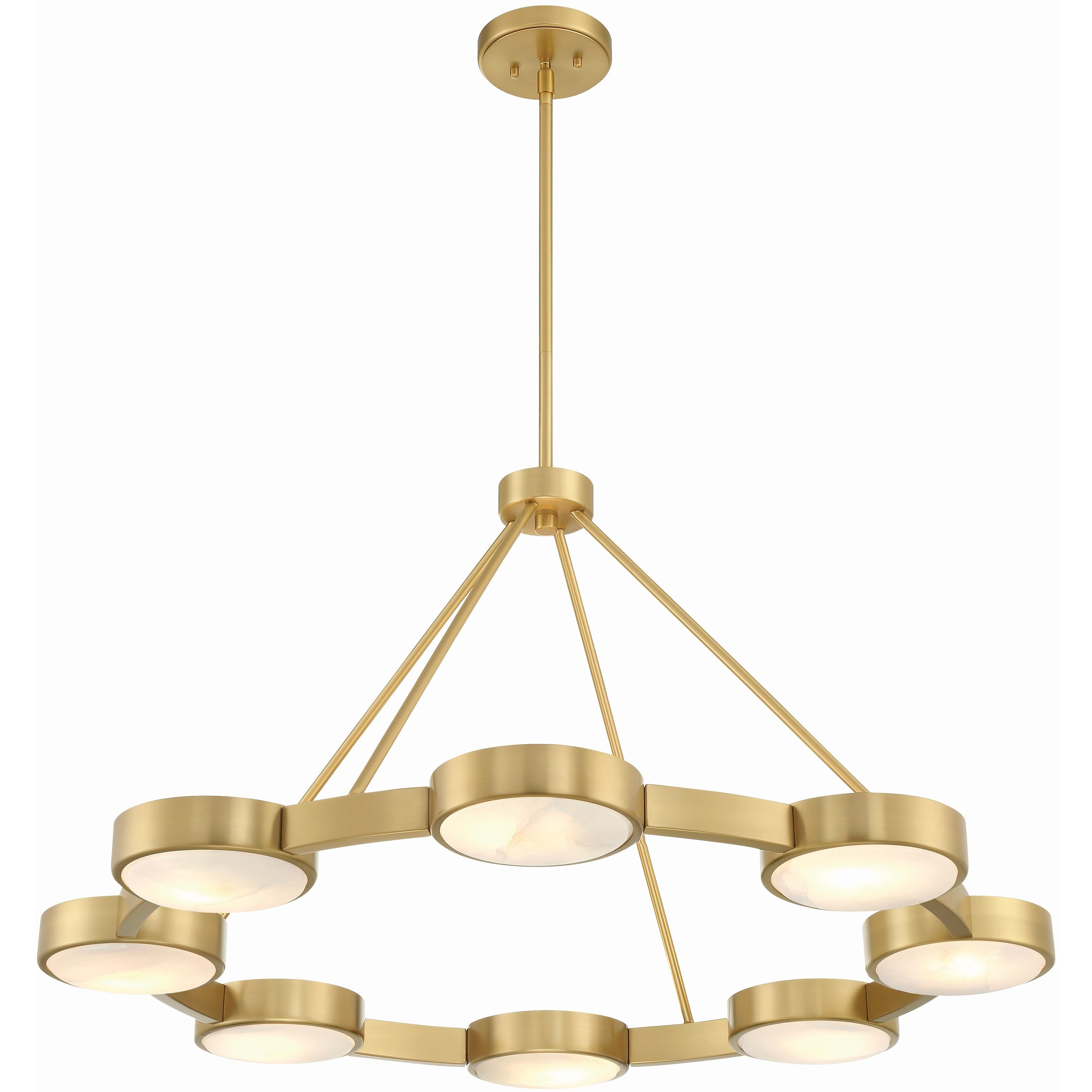 Orson 8 Light 38.5 inch Modern Gold Chandelier Ceiling Light