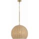 Jace 3 Light 20 inch Soft Gold Pendant Ceiling Light