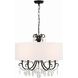 Othello 5 Light 24 inch Matte Black Chandelier Ceiling Light in Clear Hand Cut