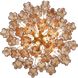 Addis 9 Light 22 inch Aged Brass Chandelier Ceiling Light in Tronchi Glass Amber