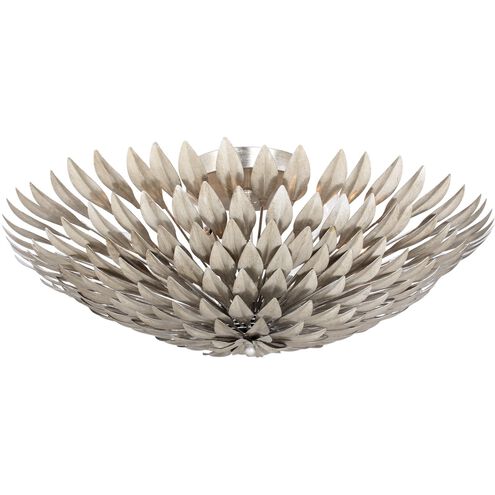 Broche 6 Light 24 inch Antique Silver Flush Ceiling Light