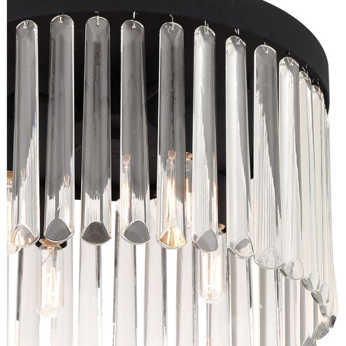 Emory 4 Light 15 inch Black Forged Flush/Semi Flush Ceiling Light