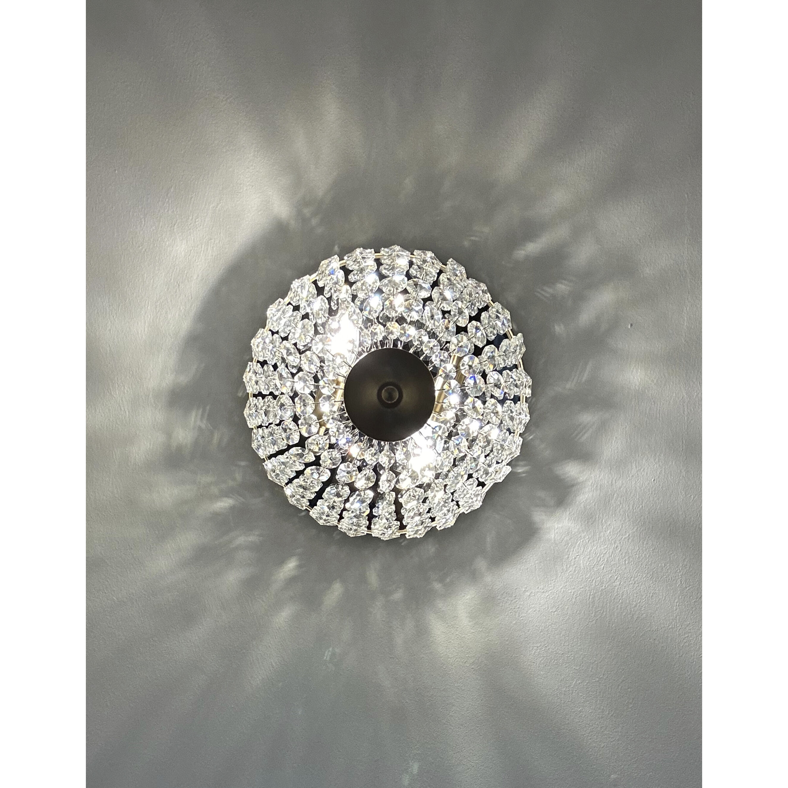 Nola 3 Light 14.25 inch Black Forged Flush Ceiling Light
