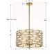 Meridian 6 Light 20 inch Antique Gold Chandelier Ceiling Light