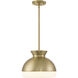 Gidget 2 Light 15 inch Vibrant Gold Mini Pendant Ceiling Light