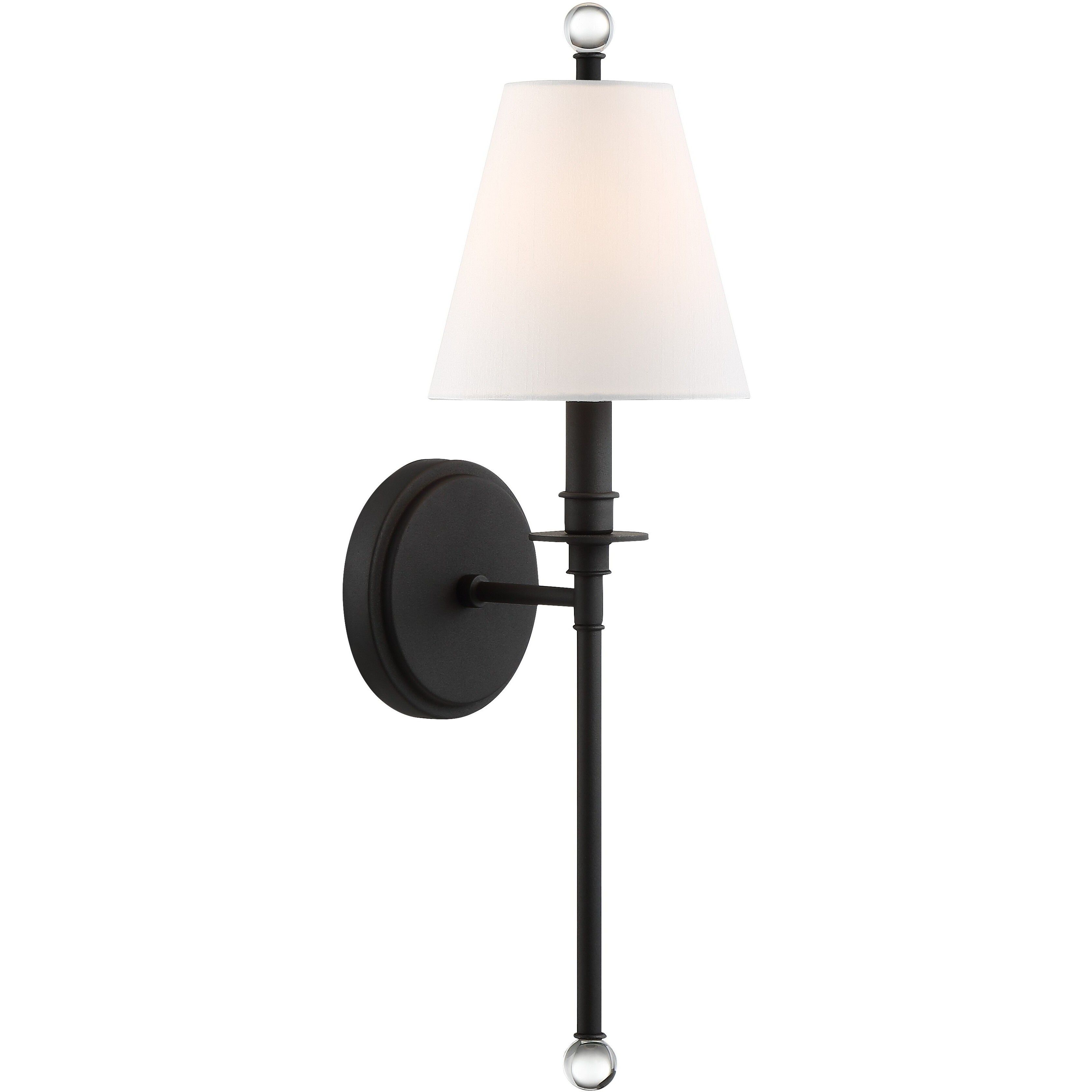 Riverdale Bath Sconce Wall Light in Black Forged
