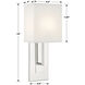 Brent 1 Light 6.5 inch Polished Nickel ADA Sconce Wall Light