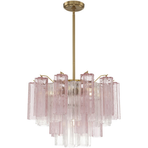 Addis 6 Light 19.75 inch Aged Brass Chandelier Ceiling Light in Spring