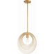 Doral 1 Light 14 inch Renaissance Gold Mini Pendant Ceiling Light