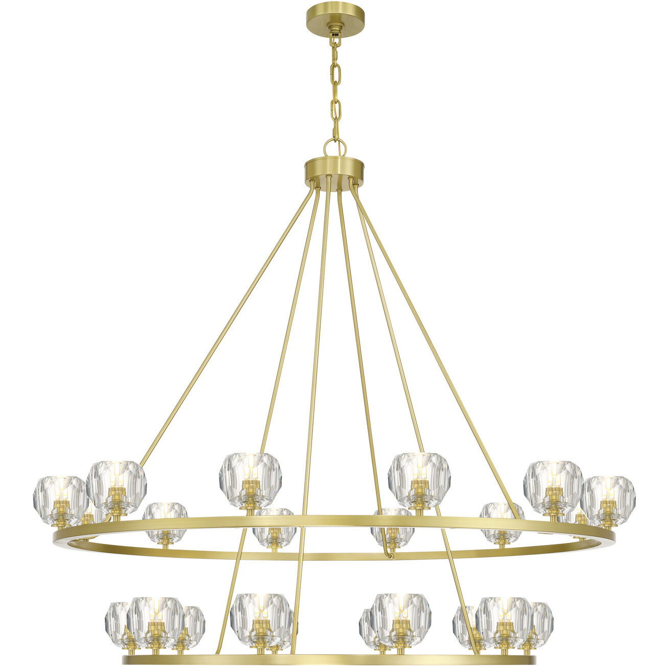 Aragon 22 Light 48 inch Soft Brass Chandelier Ceiling Light