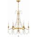 Maizey 6 Light 28 inch Antique Gold Chandelier Ceiling Light
