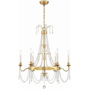 Maizey 6 Light 28 inch Antique Gold Chandelier Ceiling Light
