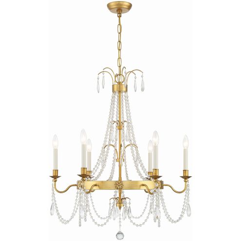 Maizey 6 Light 28 inch Antique Gold Chandelier Ceiling Light