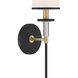 Hatfield 1 Light 5 inch Black Forged and Vibrant Gold Sconce Wall Light in Black Forged with Vibrant Gold