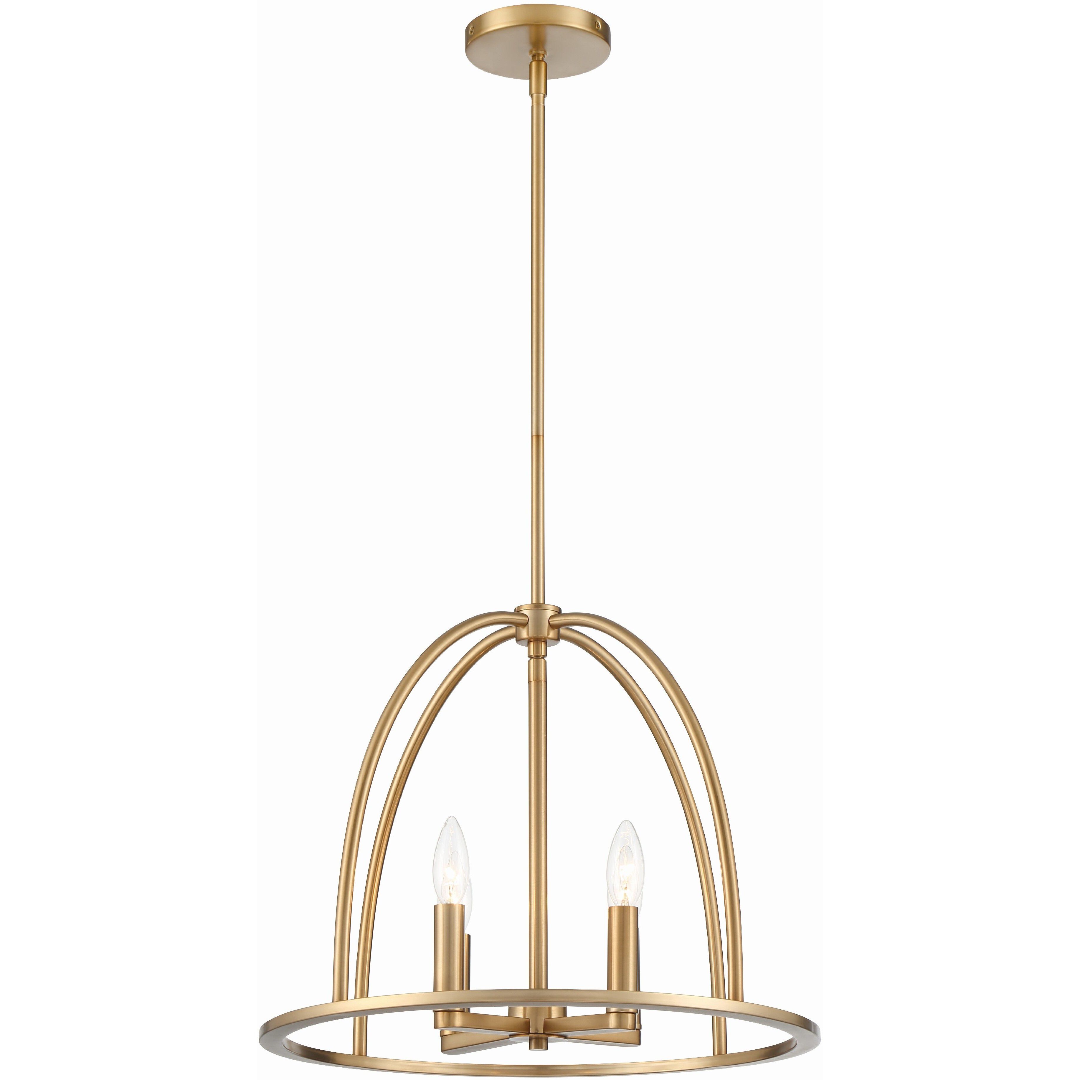 Abbott 4 Light 18.25 inch Vibrant Gold Lantern Chandelier Ceiling Light