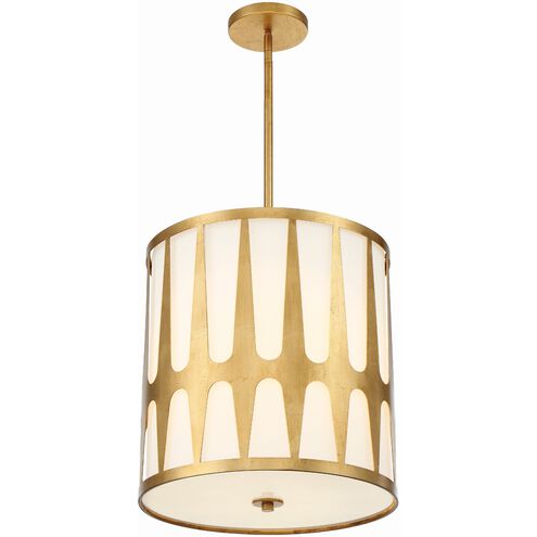 Royston 4 Light 17 inch Antique Gold Chandelier Ceiling Light in Antique Brass and Black