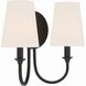 Payton Bath Wall Light in Black Forged