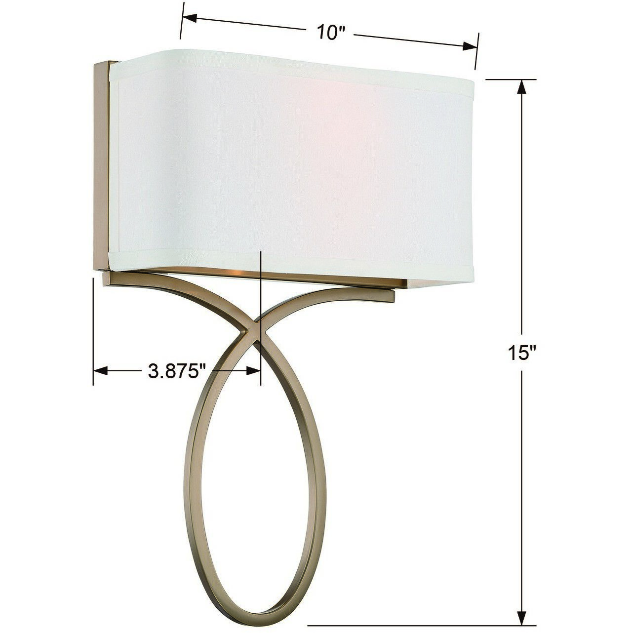 Brinkley Bath Wall Light in Vibrant Gold