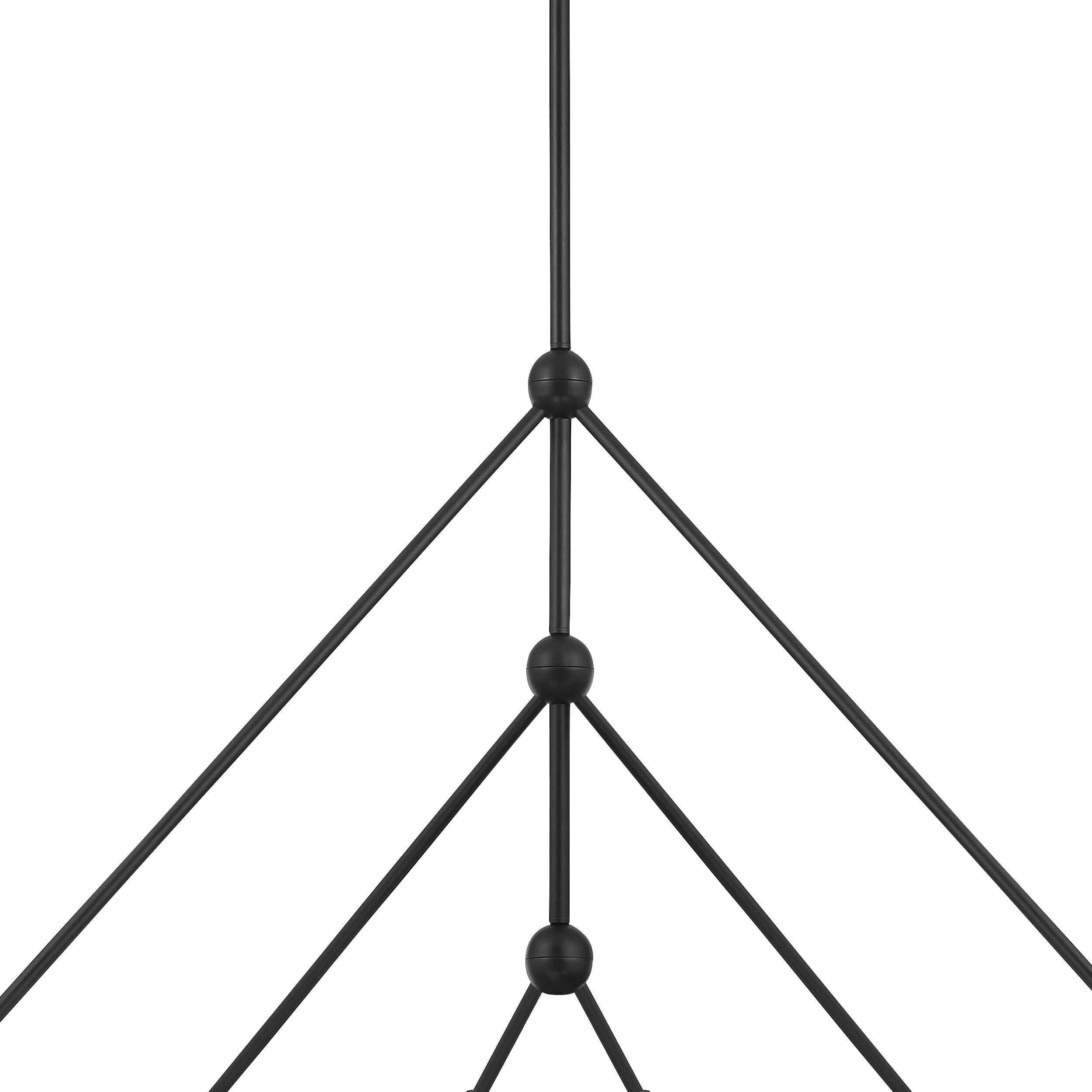 Omni 6 Light 46.5 inch Matte Black Chandelier Ceiling Light