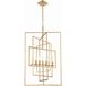 Capri 7 Light 24 inch Antique Gold Lantern Chandelier Ceiling Light