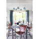 Xavier 6 Light 48 inch Vibrant Gold Chandelier Ceiling Light in Vibrant Gold and Blue