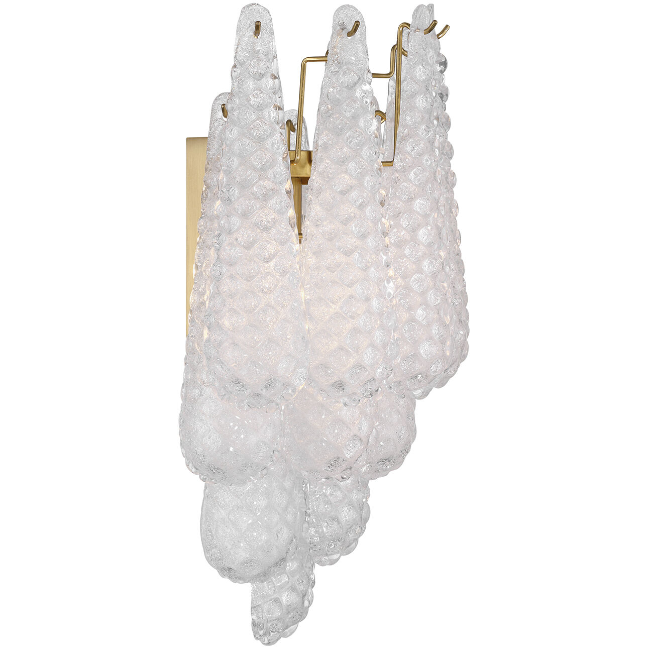 Ollie Bath Wall Light in Sand Glass Clear
