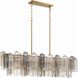 Addis 14 Light 51.75 inch Aged Brass Chandelier Ceiling Light in Tronchi Glass Autumn